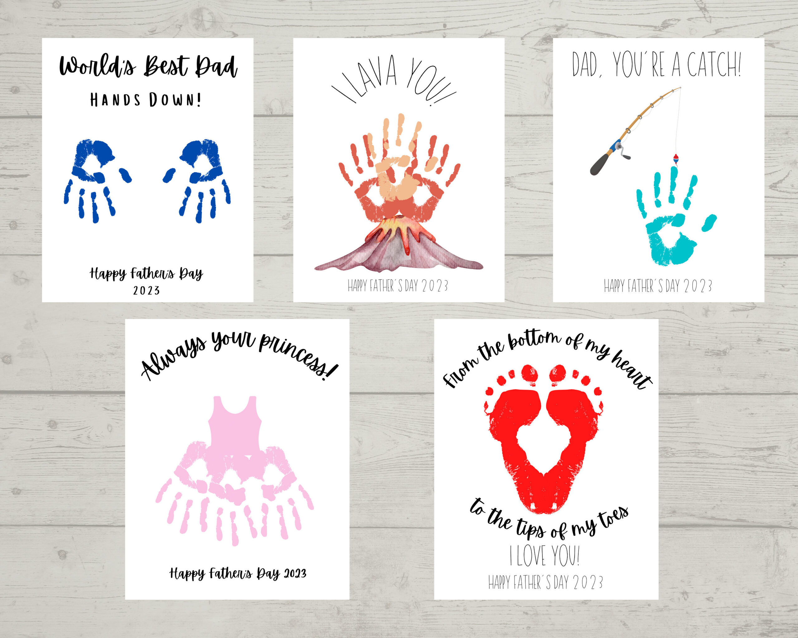 Father'S Day Handprint Art Printable - Etsy regarding Father'S Day Handprint Printables