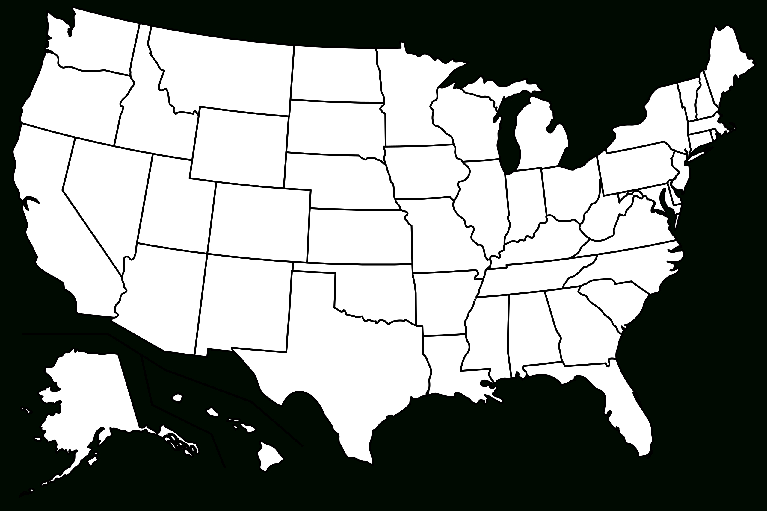 File:blank Us Map Borders.svg - Wikimedia Commons for United States Of America Blank Printable Map