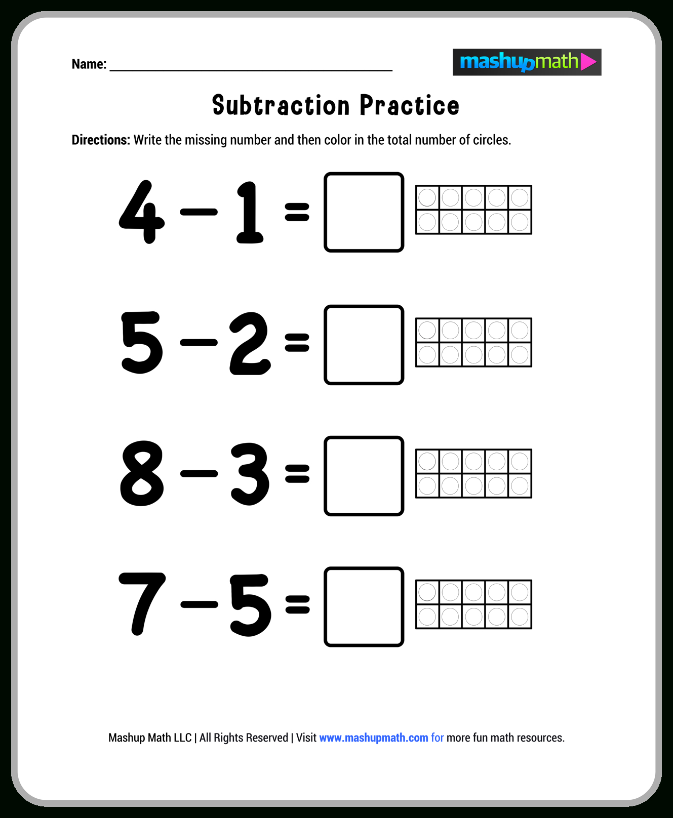 Free 1St Grade Math Worksheets—Printable W/ Answers — Mashup Math regarding Free Printable 1St Grade Math Worksheets