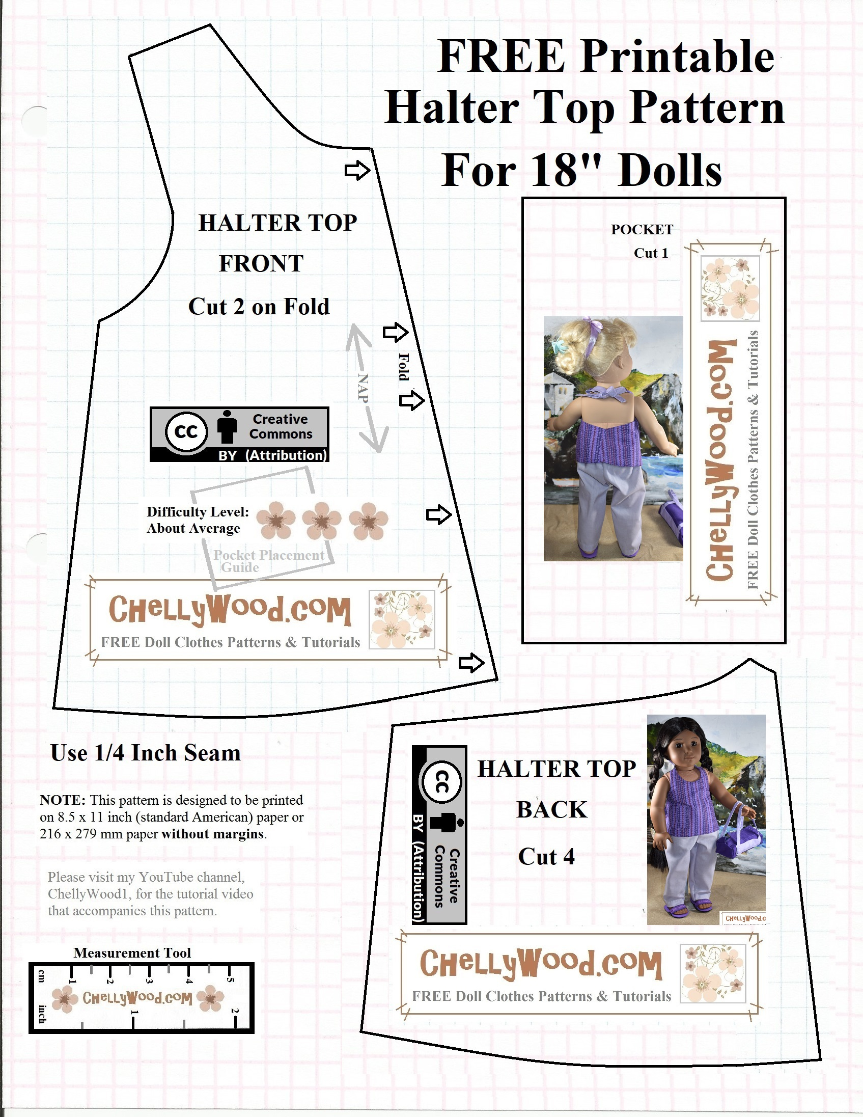 Free #Agdoll Summer Shirt Pattern @ Chellywood #Sewing 4#Dolls regarding Free Printable Sewing Patterns For 18 Inch Doll Clothes