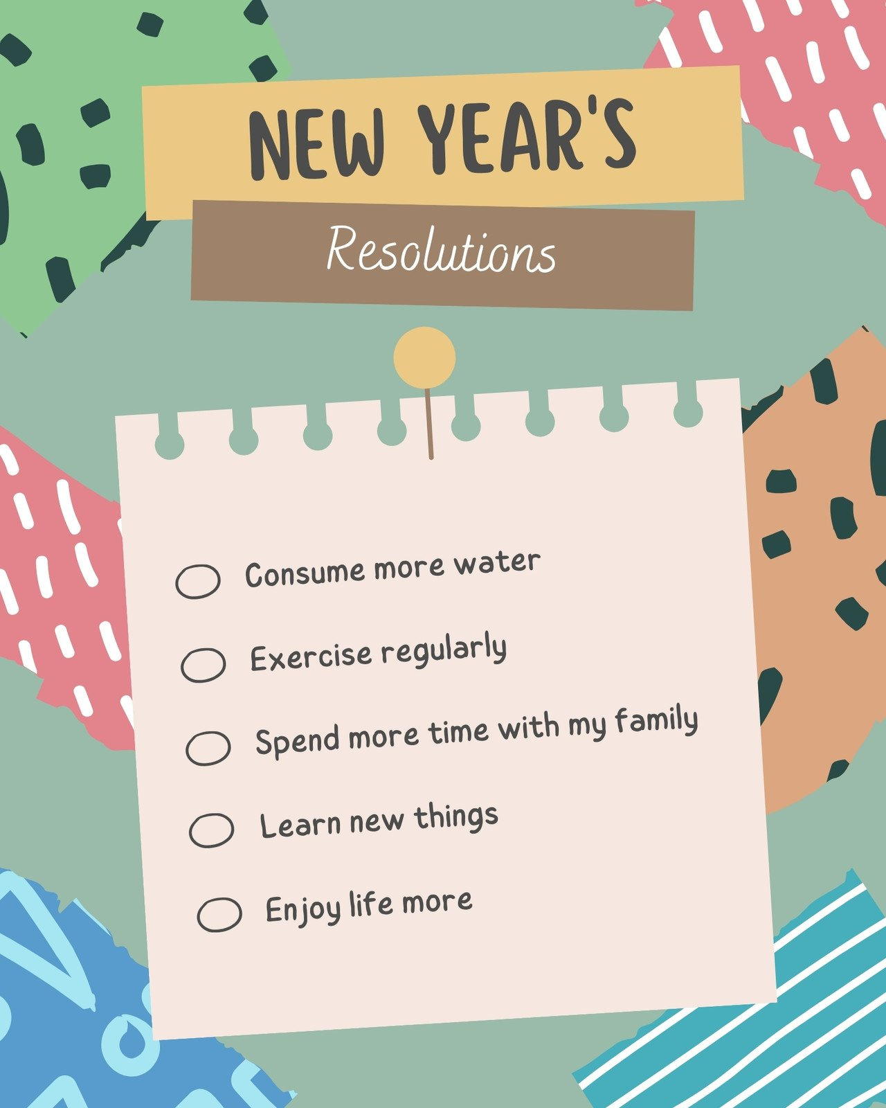 Free And Customizable New Years Resolution Templates inside Printable New Year'S Resolution Template