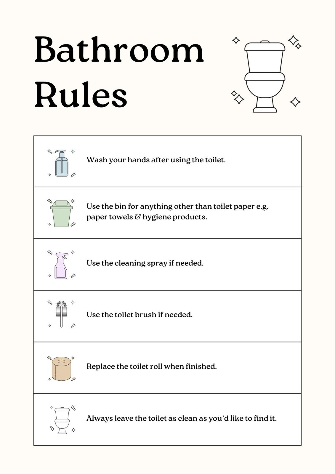 Free And Printable Bathroom Poster Templates | Canva pertaining to Keep Bathroom Clean Sign Printable