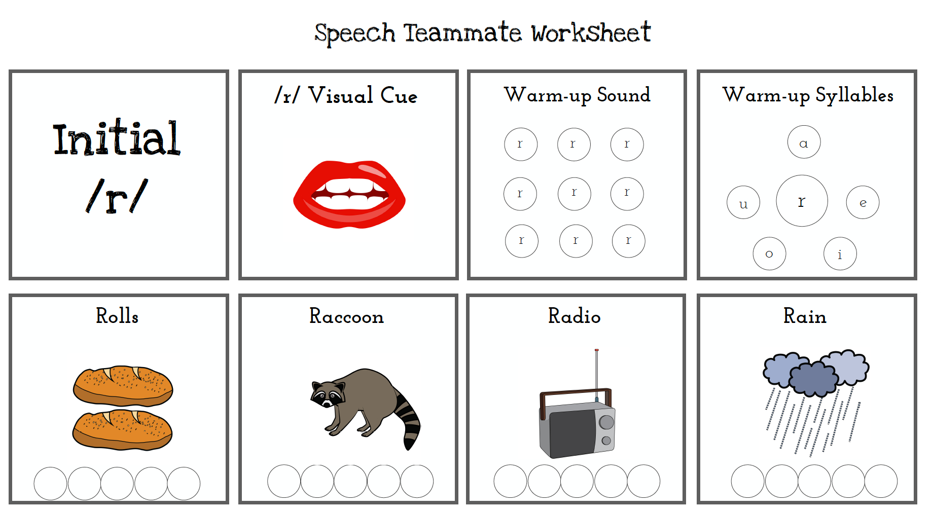 Free Articulation Worksheets in Speech and Language Printable Activities