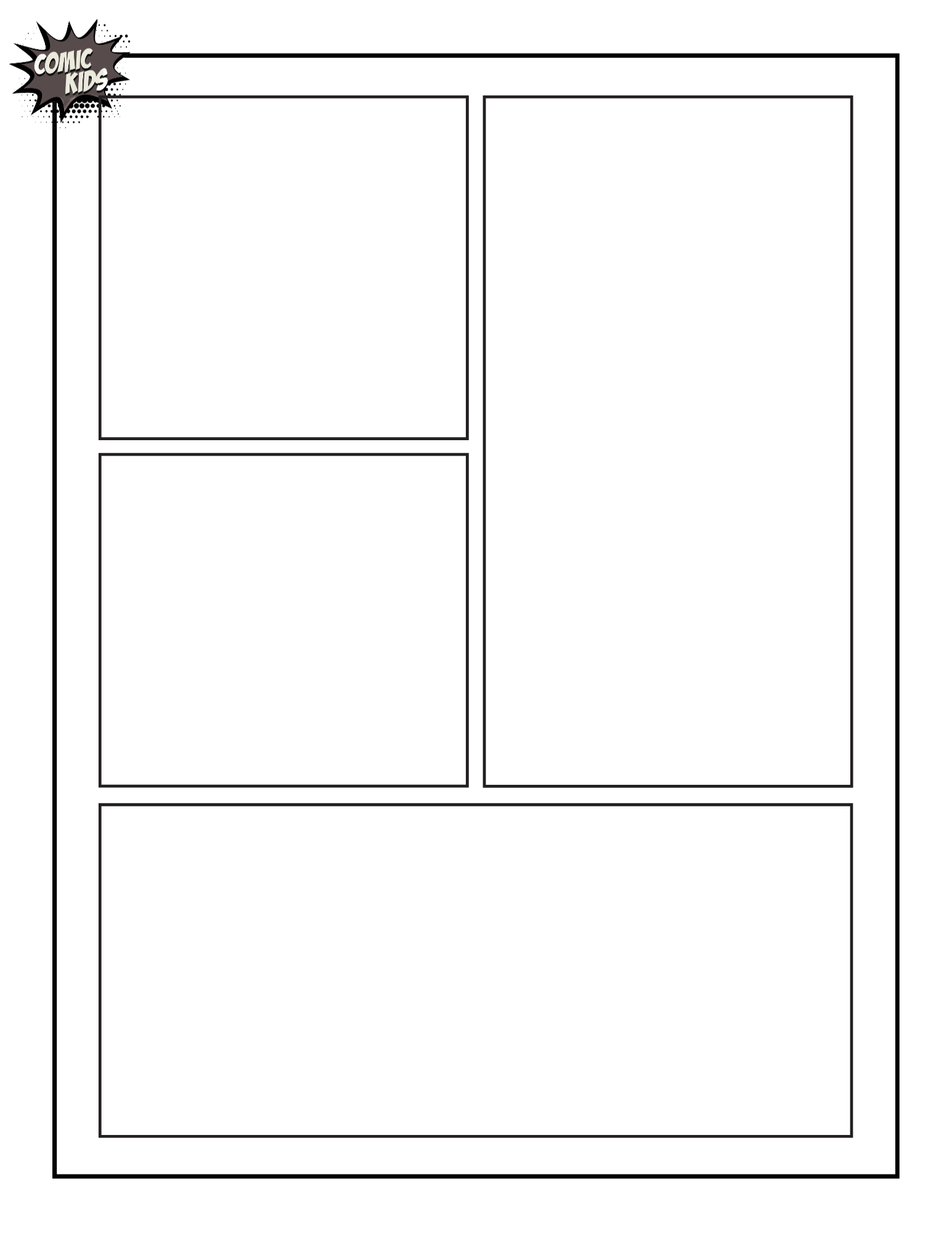 Free Blank Comic Pages And Comic Bubble Ideas To Create Your Own with Printable Blank Comic Book Pages