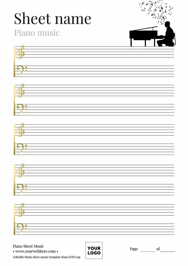 Free Blank Music Sheets To Print inside Free Printable Blank Piano Sheet Music