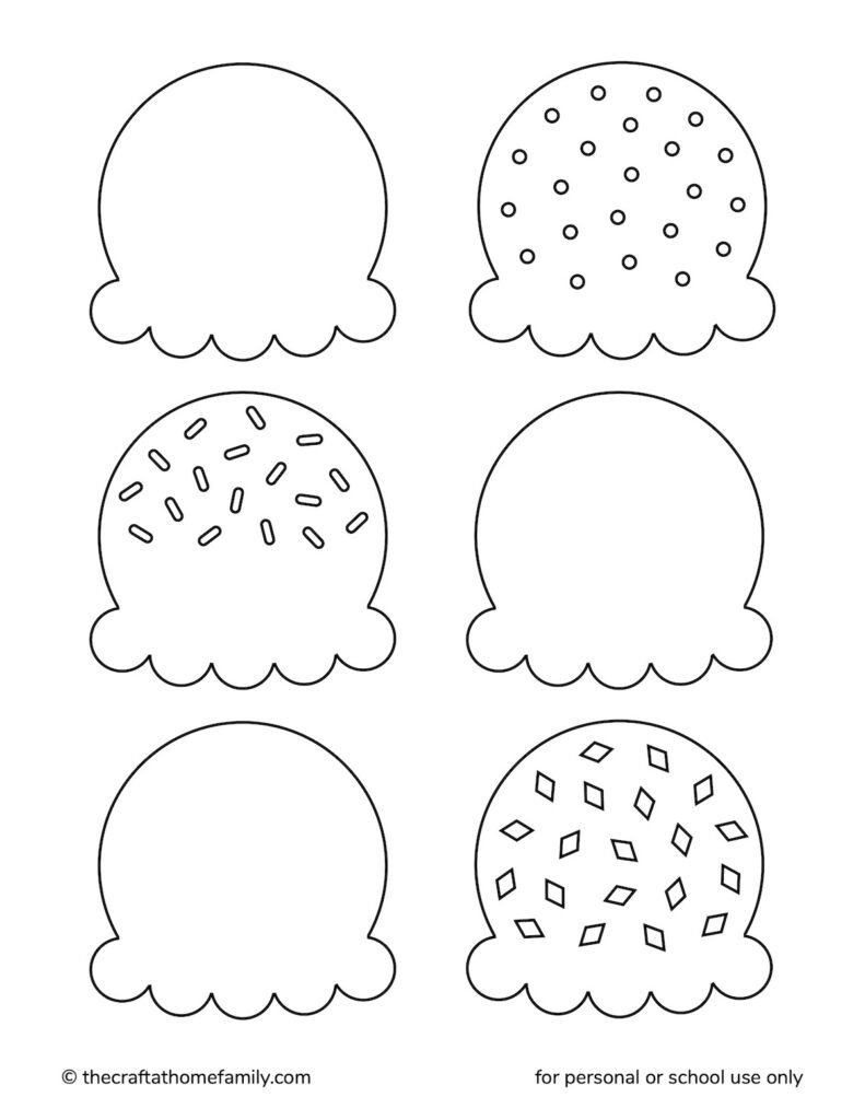 Free "Build An Ice Cream Cone" Printable - The Craft-At-Home Family intended for Free Printable Ice Cream Template
