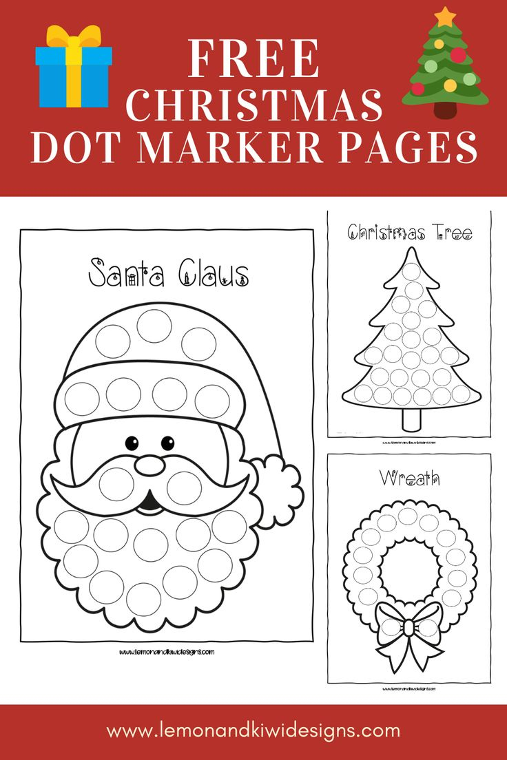 Free Christmas Do-A-Dot Printables - Lemon And Kiwi Designs with Christmas Dot To Dot Printables