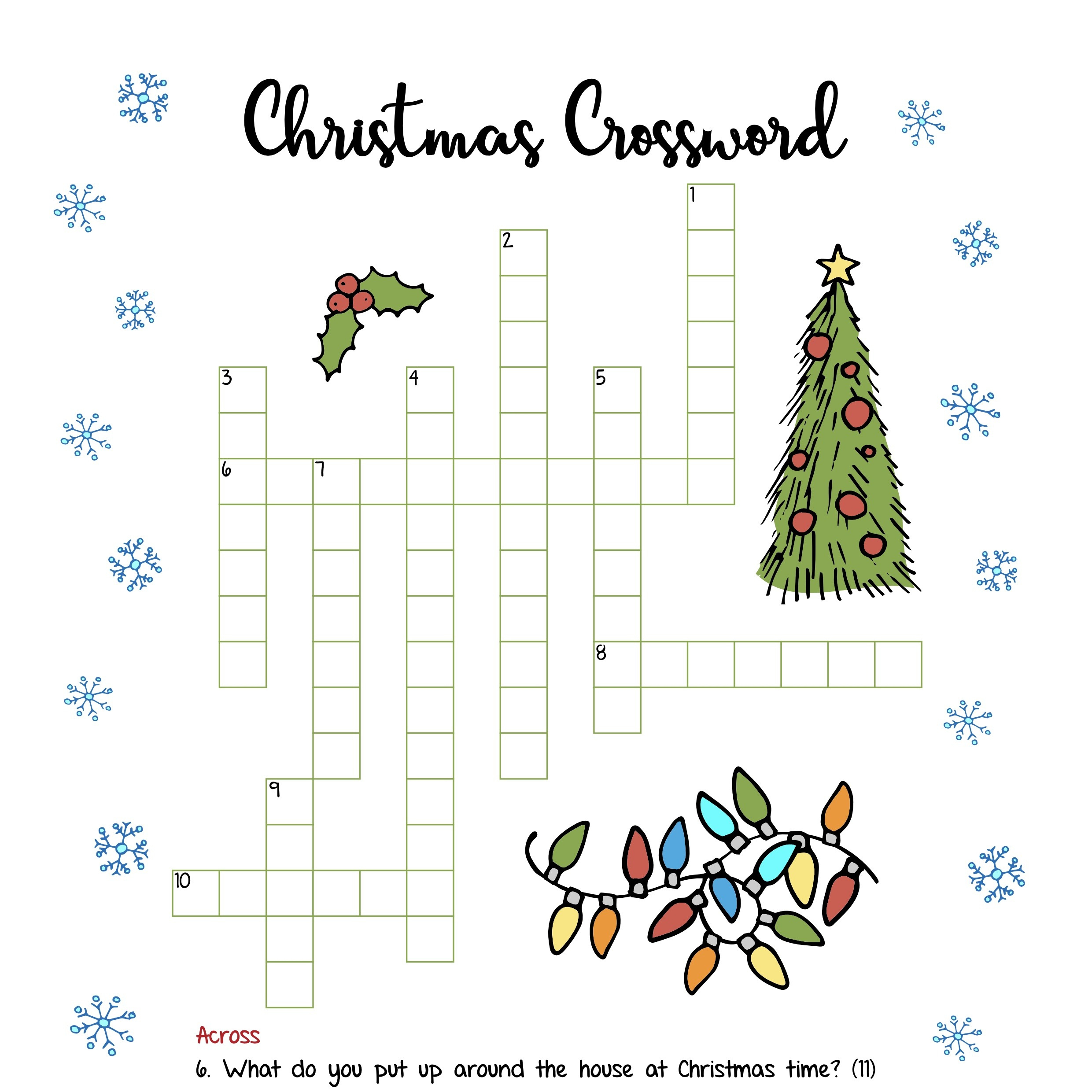 Free Christmas Printables – Crossword | Mama Geek throughout Free Printable Christmas Crossword Puzzles
