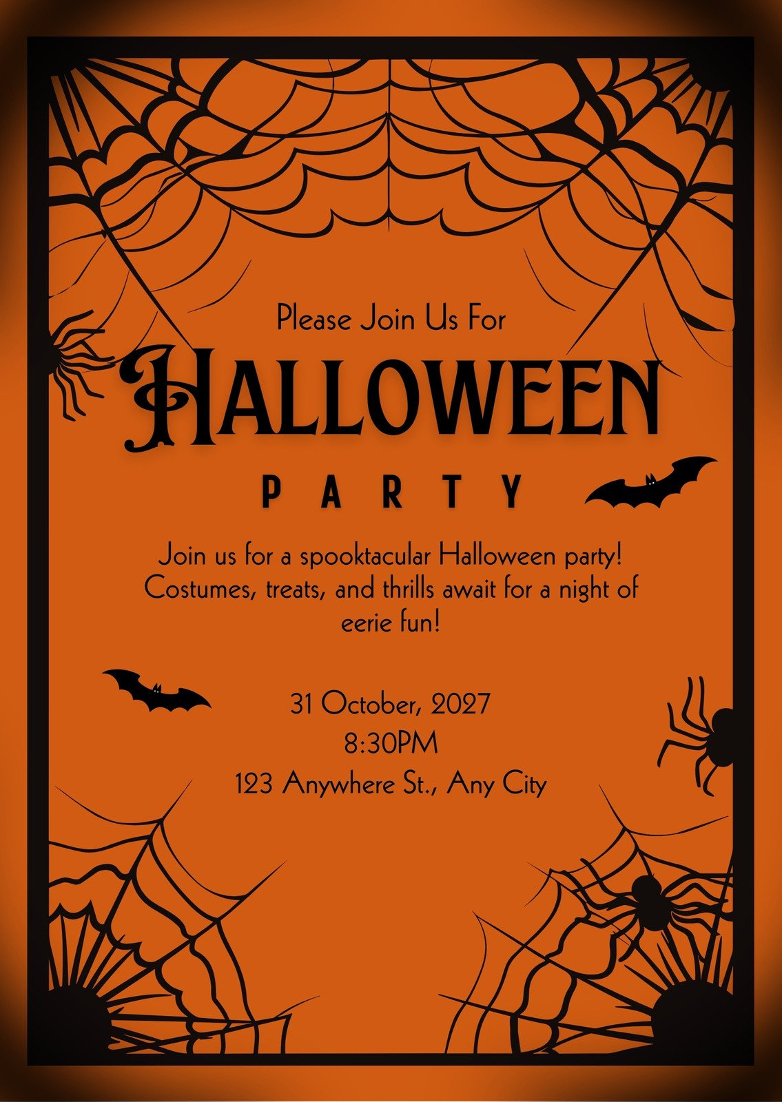 Free Custom Printable Halloween Invitation Templates | Canva with regard to Free Printable Invitations For Halloween Party