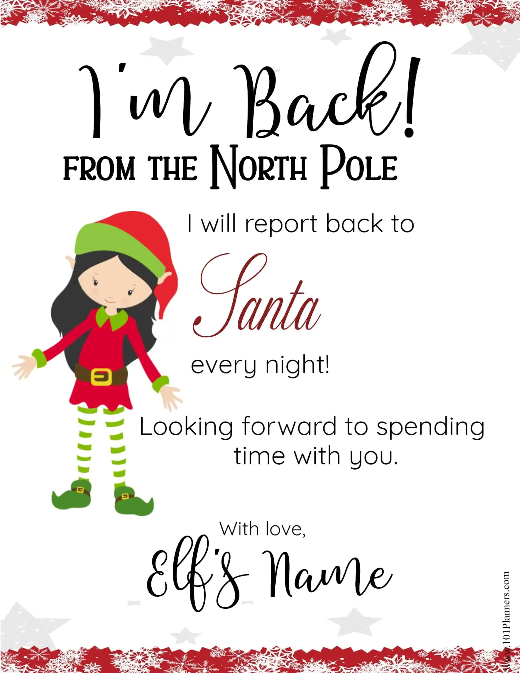 Free Editable Elf On The Shelf Letter Template & Elf Notes pertaining to Printable Elf on a Shelf Letter