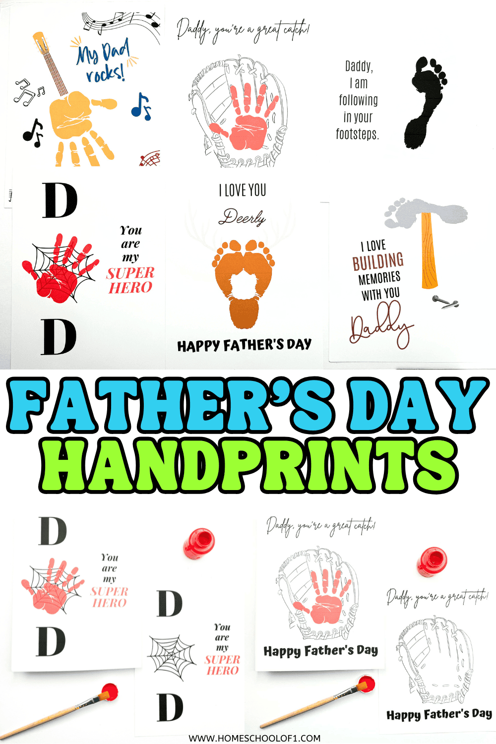 Free Father'S Day Handprint Printable Crafts inside Father'S Day Handprint Printables