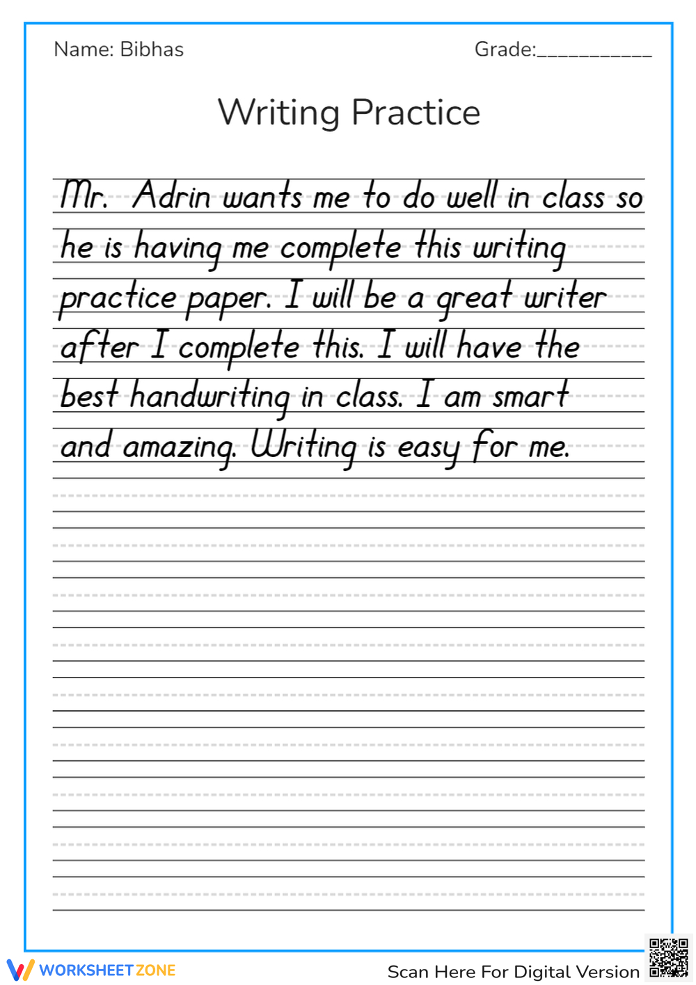 Free Handwriting Worksheet Generator – Create Editable Worksheets intended for Printable Neat Handwriting Practice Sheets