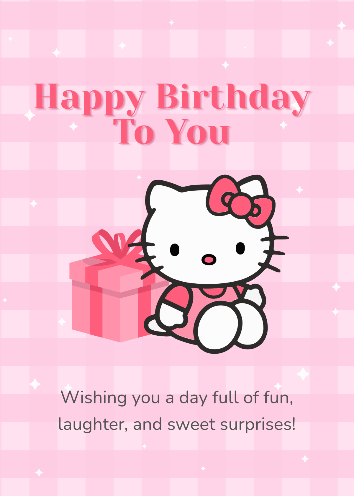 Free Hello Kitty Greeting Card Template To Edit Online throughout Hello Kitty Birthday Card Printable