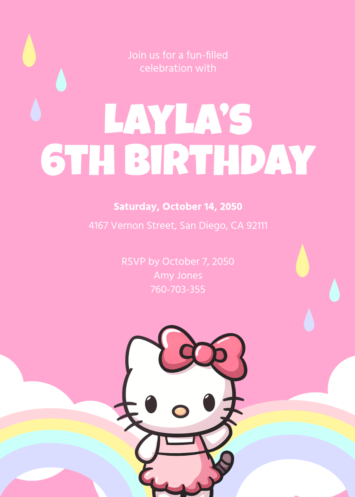 Free Hello Kitty Invitation Template To Edit Online with Free Printable Invitations Hello Kitty