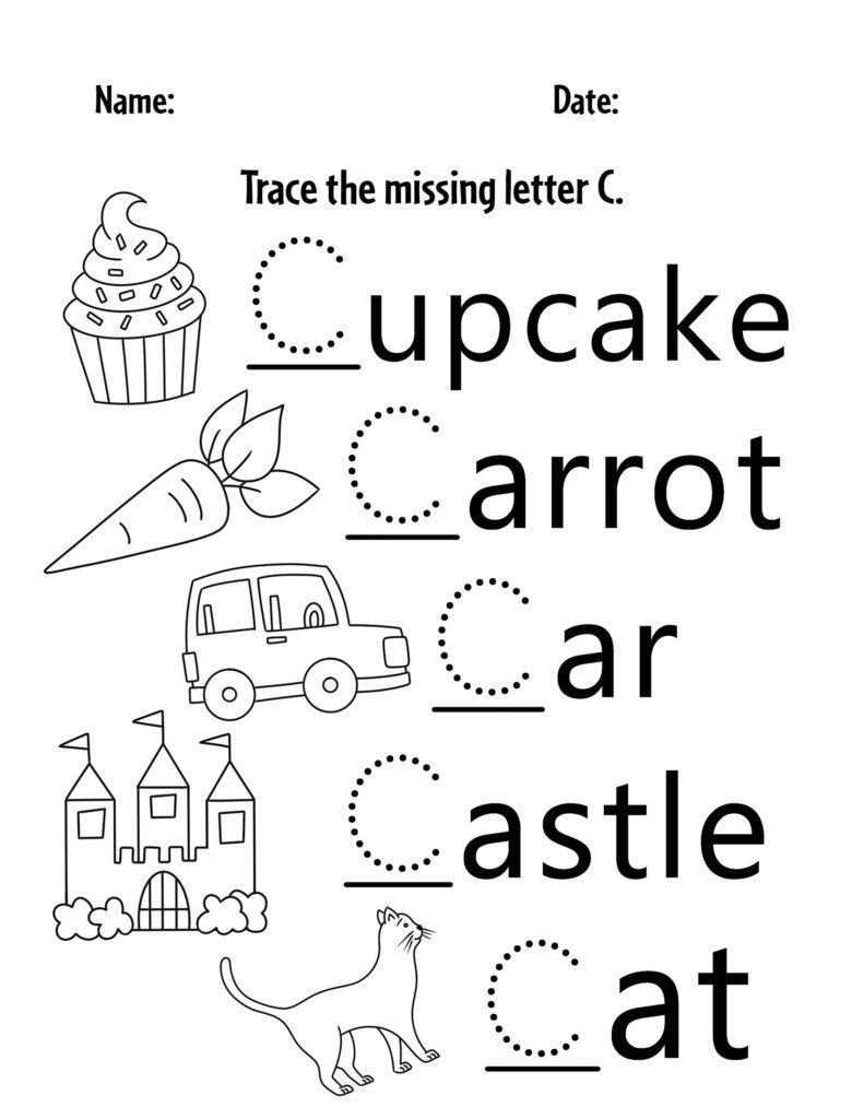 Free Letter C Worksheets For Preschool ⋆ The Hollydog Blog with regard to Free Printable Letter C Worksheets