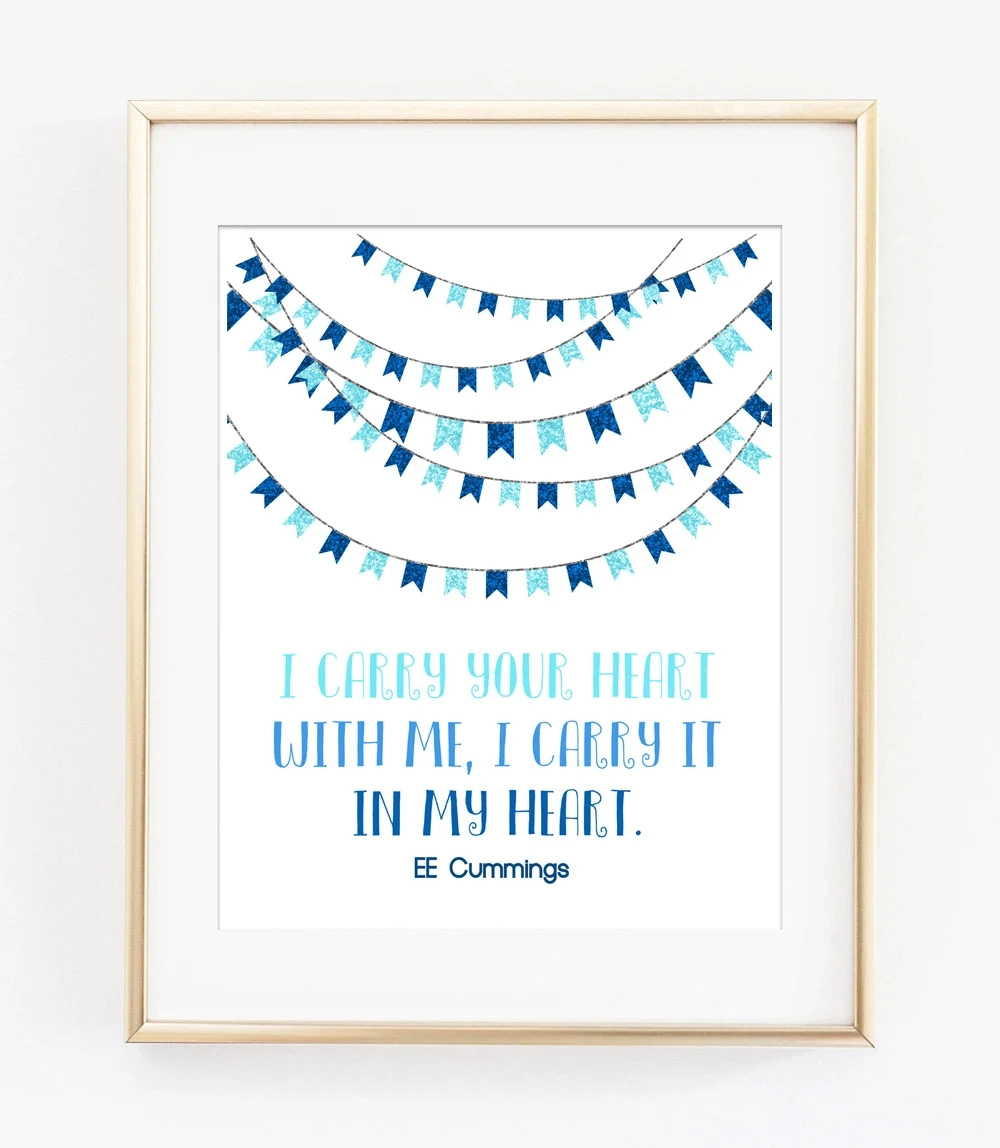 Free Nursery Art Printables | Drugstore Divas in I Carry Your Heart Free Printable