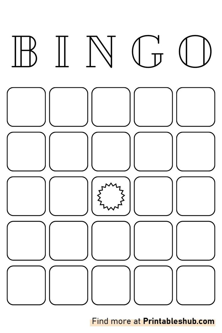 Free Printable Blank Bingo Cards Template [Pdf] (3X3, 4X4,5X5)(2 in Printable Blank Bingo Card Template
