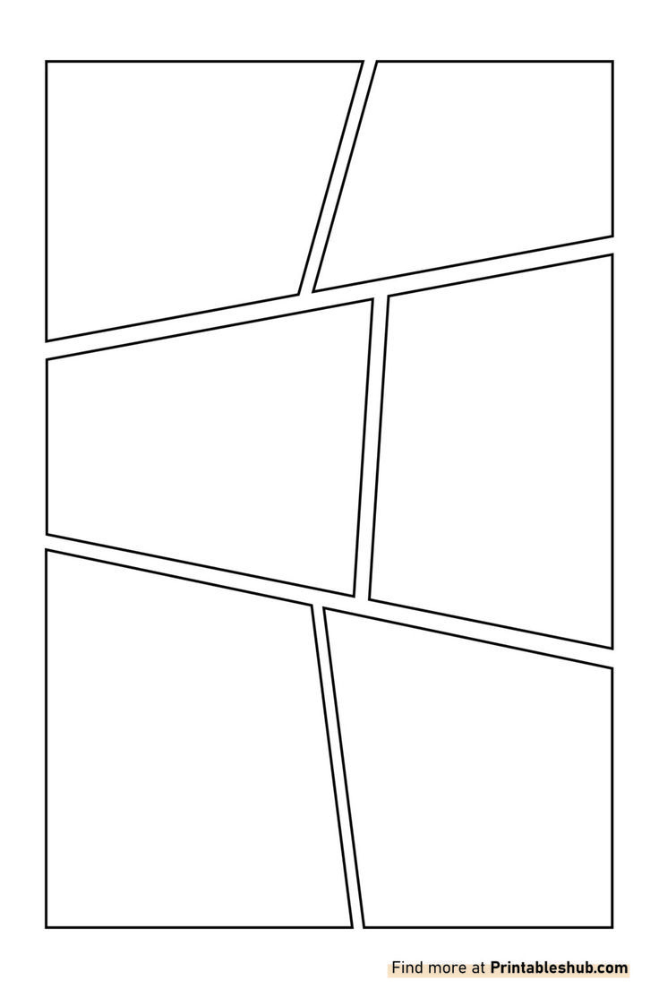 Free Printable Blank Comic Strips/Pages Template Pdf throughout Printable Blank Comic Book Pages