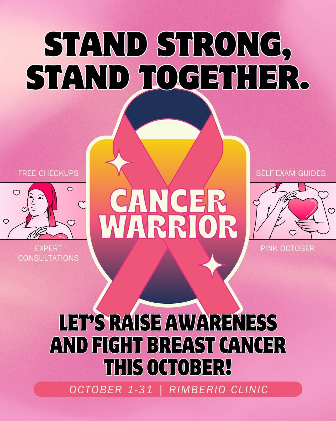 Free Printable Breast Cancer Awareness Poster Templates | Canva with Free Breast Cancer Awareness Pamphlets Printable