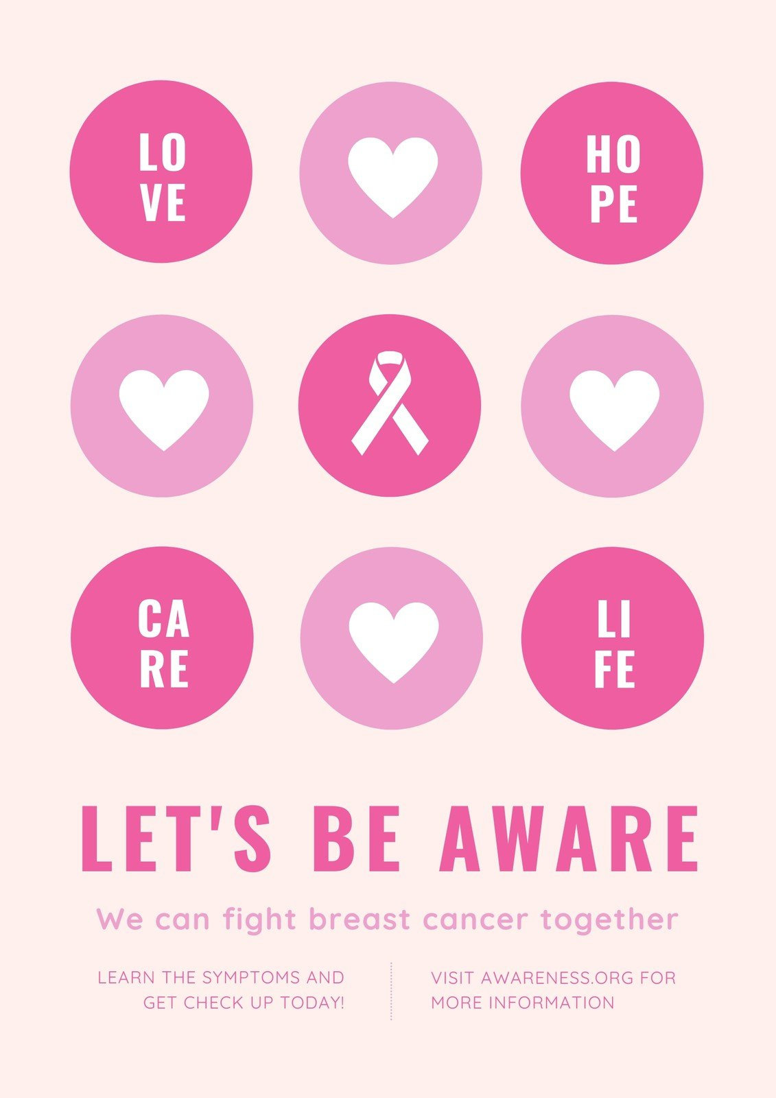 Free Printable Breast Cancer Awareness Poster Templates | Canva with regard to Free Breast Cancer Awareness Pamphlets Printable