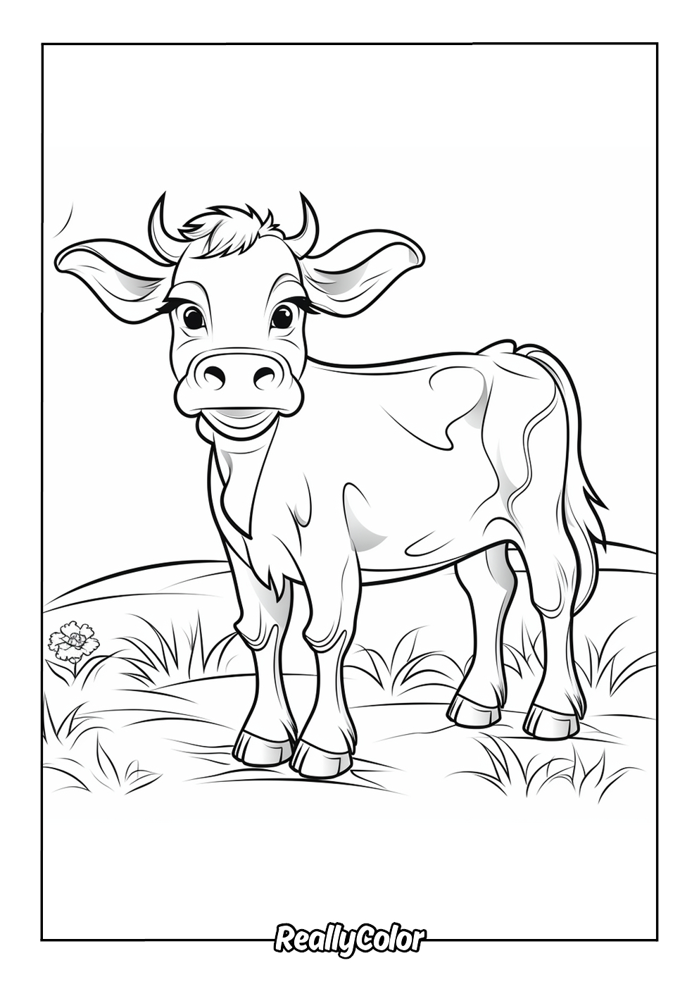 Free Printable Cow Coloring Pages within Printable Picture of a Cow