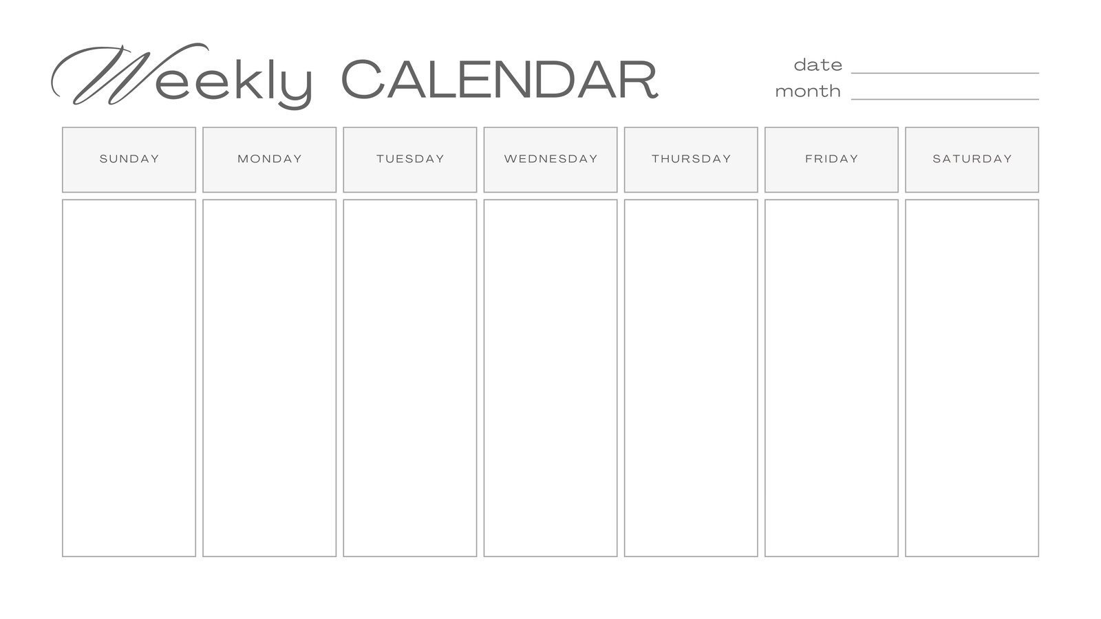 Free, Printable, Customizable Weekly Calendar Templates | Canva pertaining to Week At A Glance Printable Free