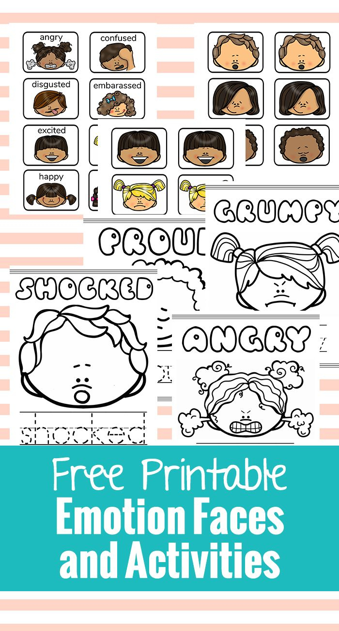 Free Printable Emotion Faces And Activities - Natural Beach Living within Free Printable Emotion Faces