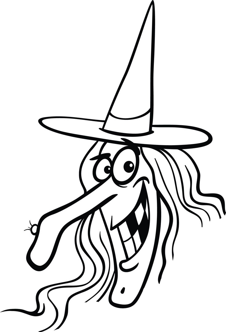 Free Printable Halloween Witch Coloring Page For Kids #2 - Digital for Free Printable Pictures Of Witches