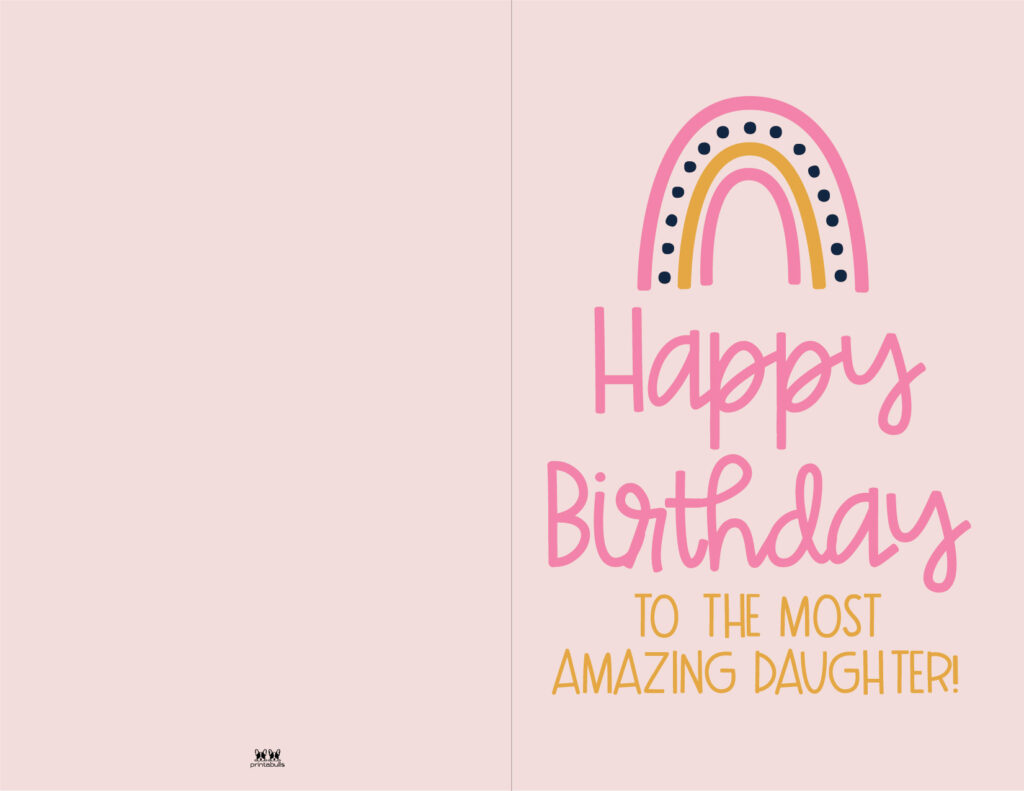 Free Printable Happy Birthday Daughter Cards, Download Free inside Printable Birthday Cards For Daughter