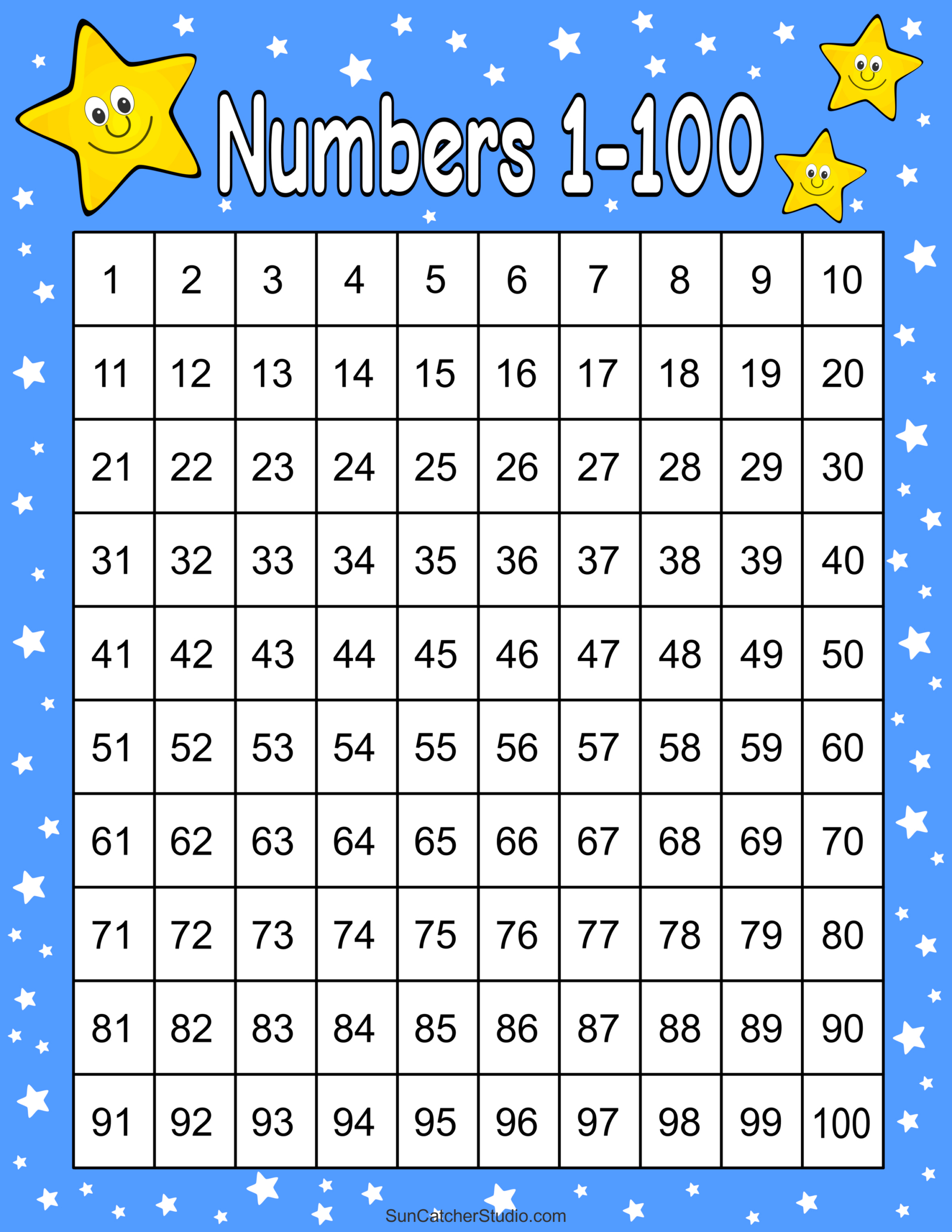Free Printable Hundreds Charts (Numbers 1 To 100) – Free regarding Number Chart 1-100 Free Printable