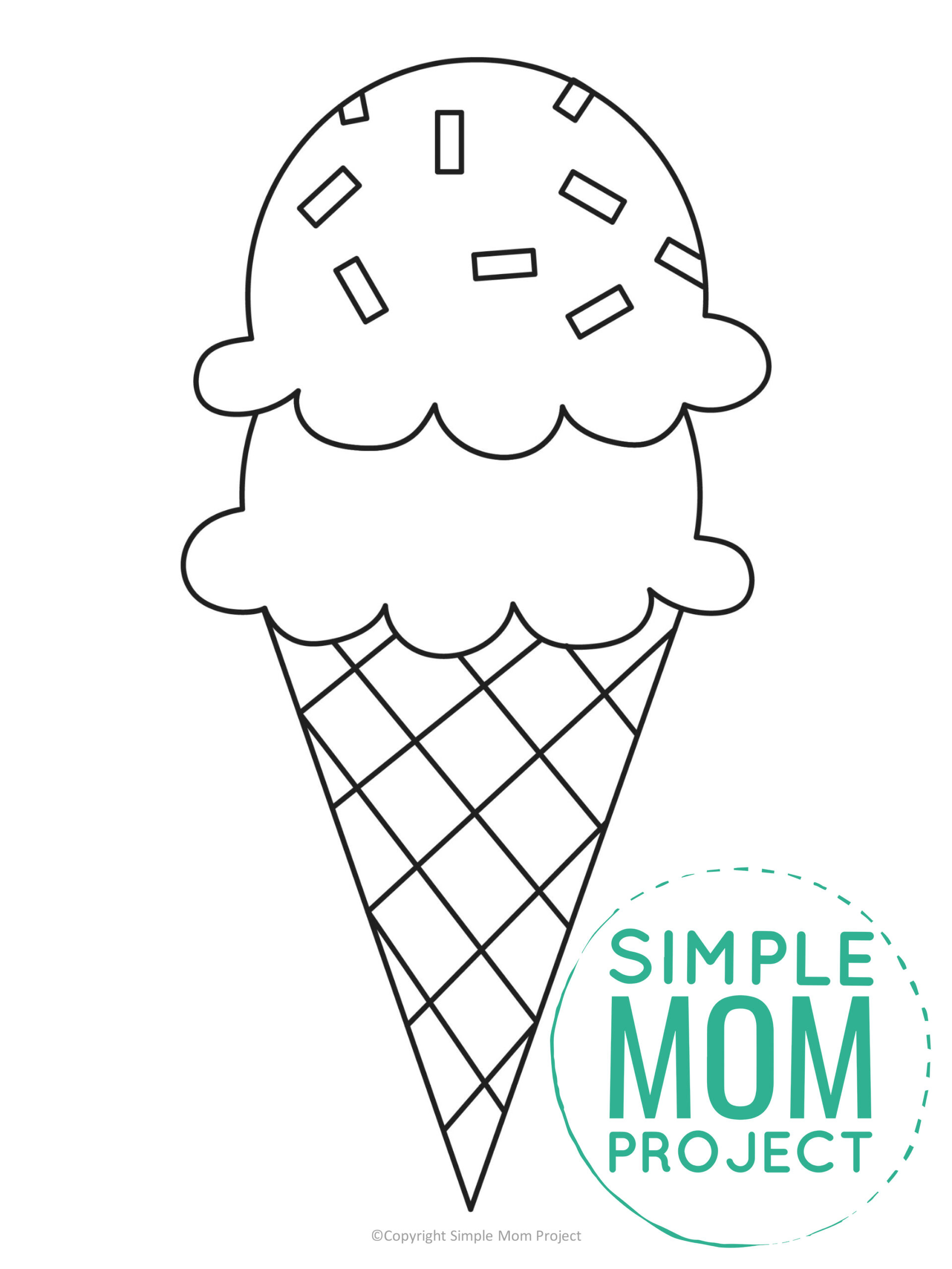 Free Printable Ice Cream Template - Simple Mom Project throughout Free Printable Ice Cream Template