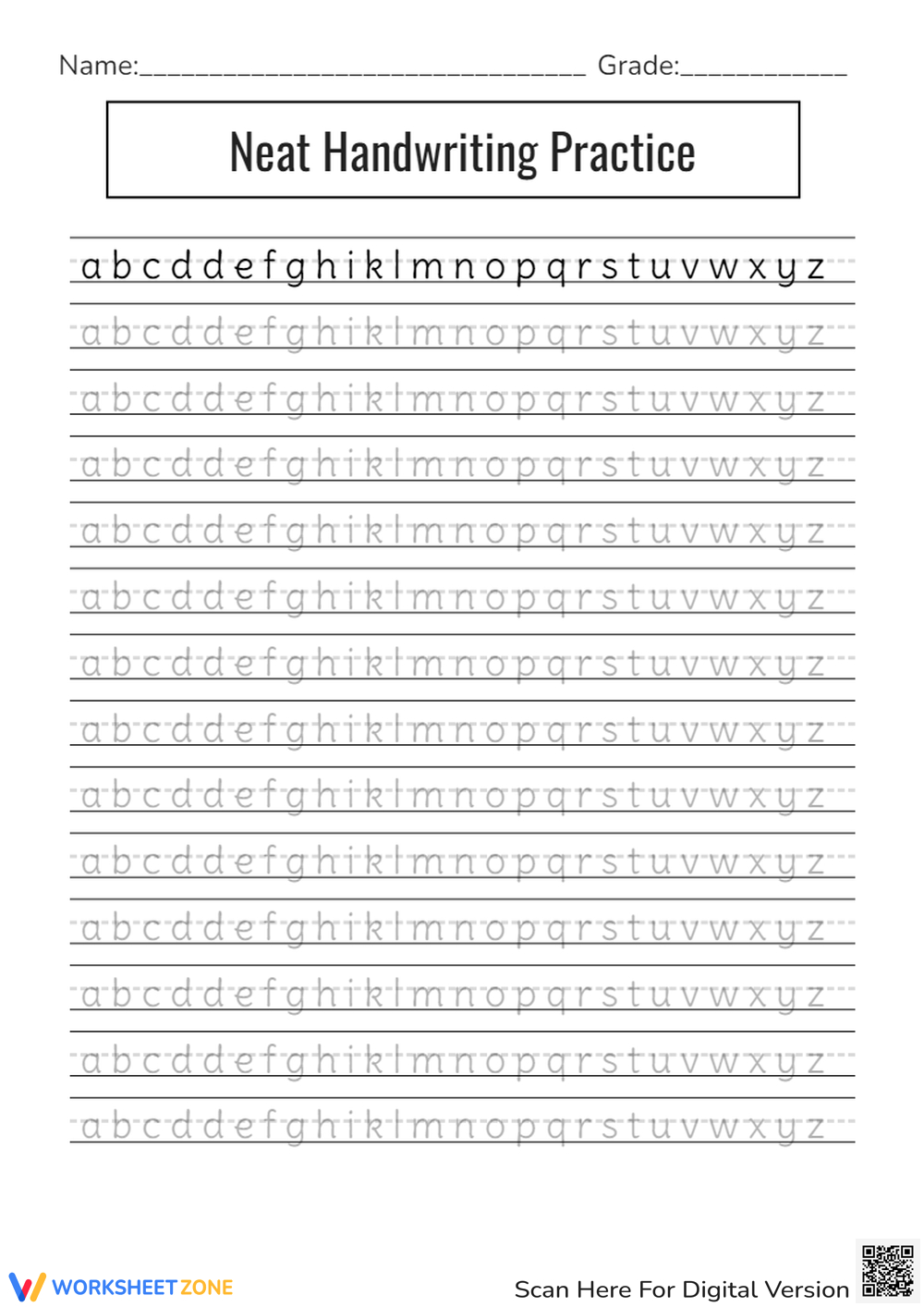 Free Printable Neat Handwriting Practice Sheets For All Ages regarding Printable Neat Handwriting Practice Sheets
