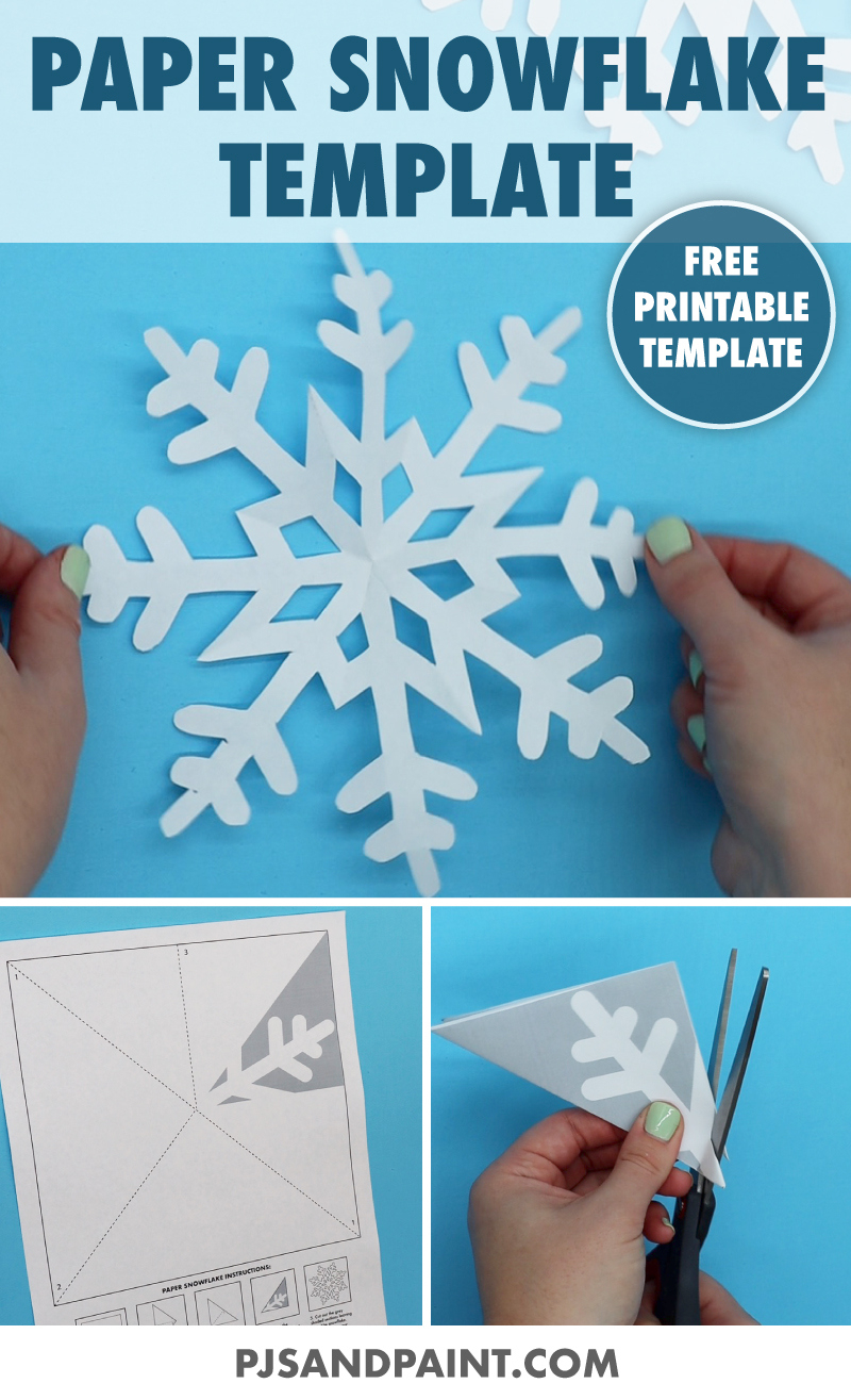 Free Printable Paper Snowflake Template - Pjs And Paint with regard to Free Printable Snowflake Template Free Download