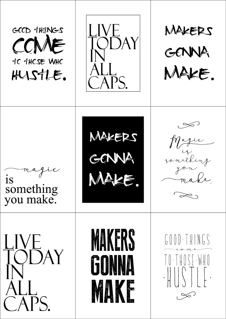 Free Printable Quotes - Worksheets Library throughout Free Printable Quotes Black And White