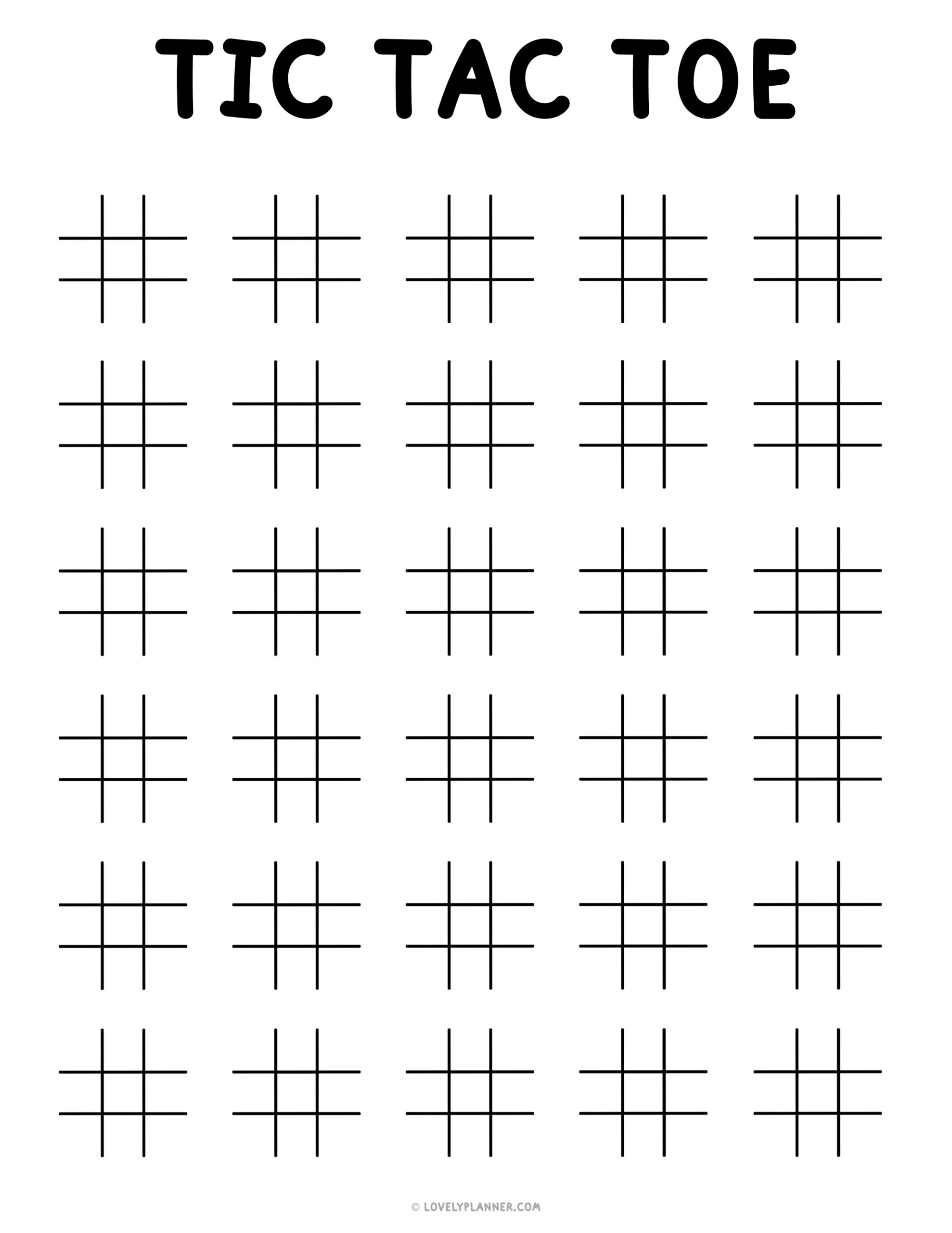 Free Printable Tic Tac Toe Game - Lovely Planner with regard to Free Printable Tic Tac Toe Games