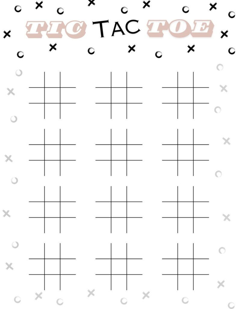 Free Printable Tic Tac Toe in Free Printable Tic Tac Toe Games