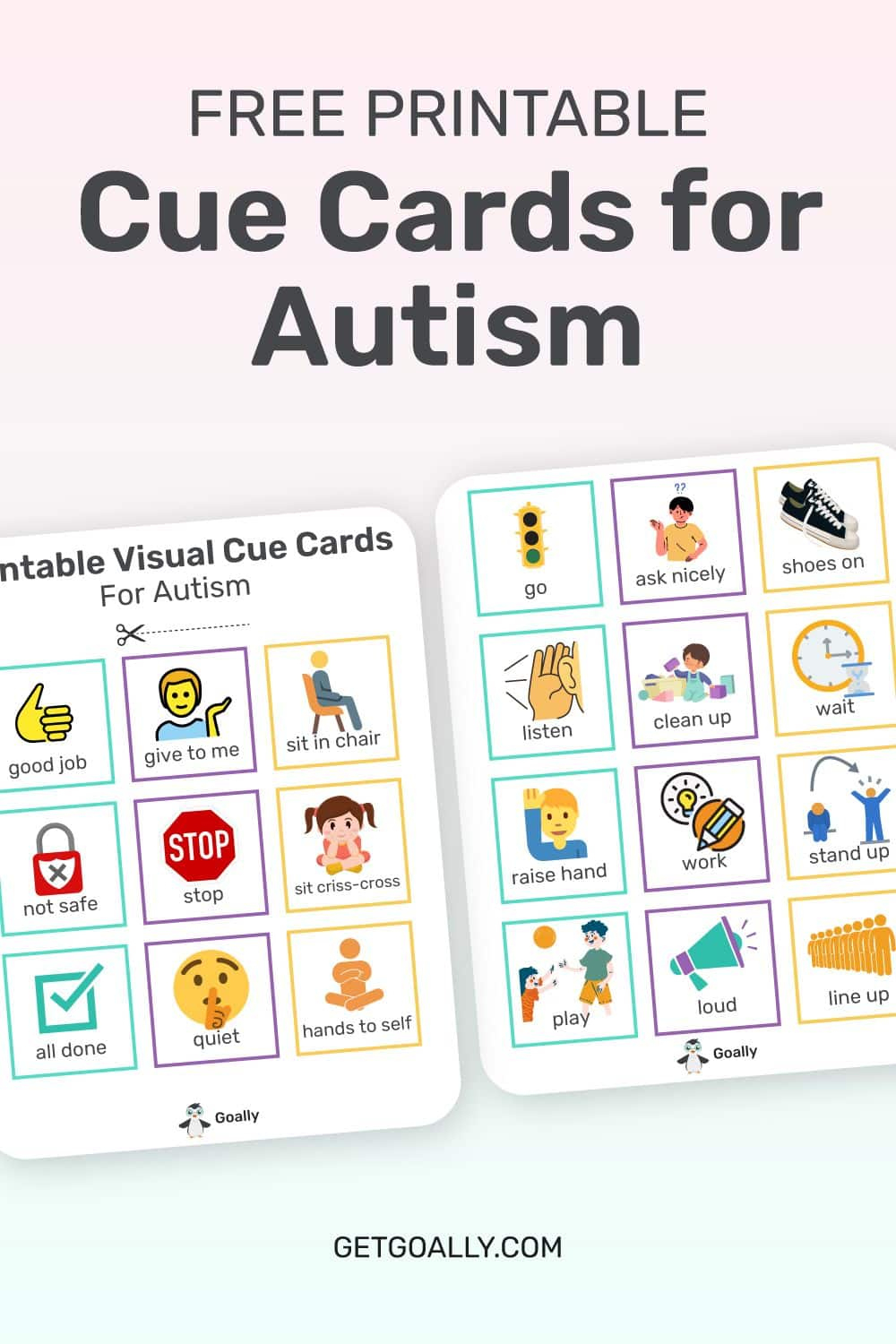 Free Printable Visual Cue Cards For Autism pertaining to Picture Cards For Autism Printable