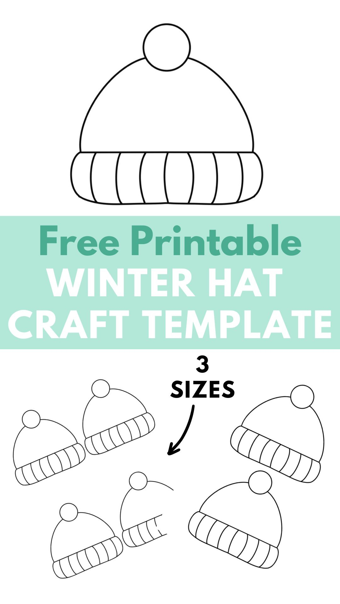 Free Printable Winter Hat Craft Template - in Winter Hat Template Printable Free