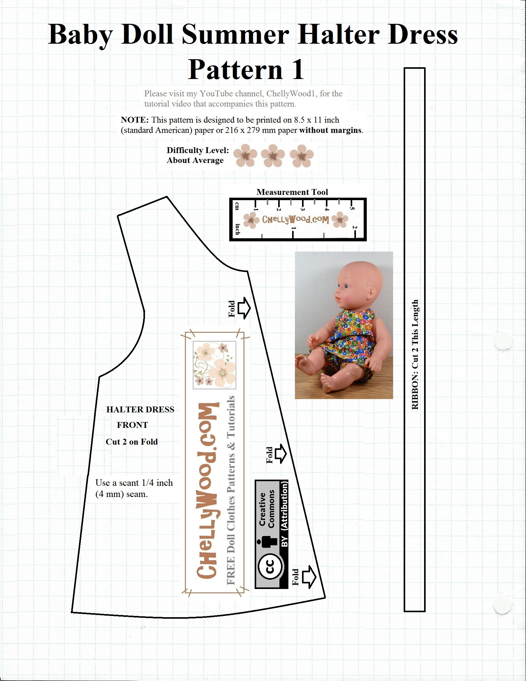 Free #Sewing Pattern For Baby #Dolls @ Chellywood #Crafts pertaining to Free Printable Patterns For Sewing