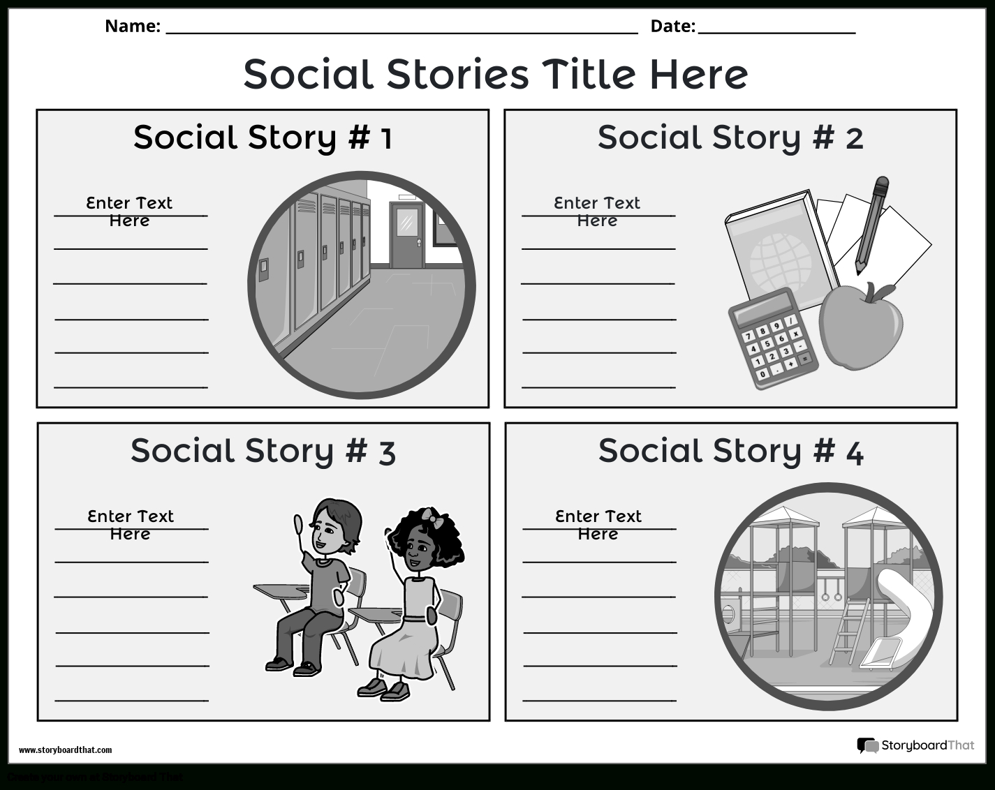 Free Social Story Templates: Create & Customize Easily within Free Printable Social Story Template