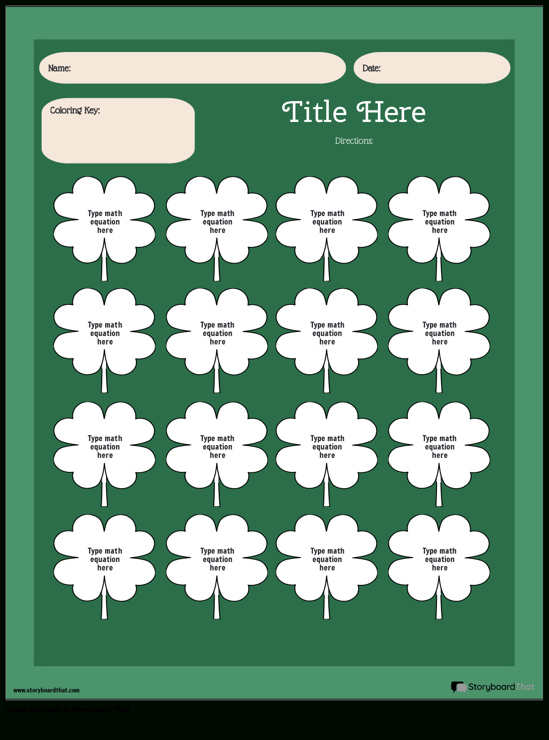 Free St. Patrick'S Day Worksheets | Storyboard That throughout St Patrick's Day Printables