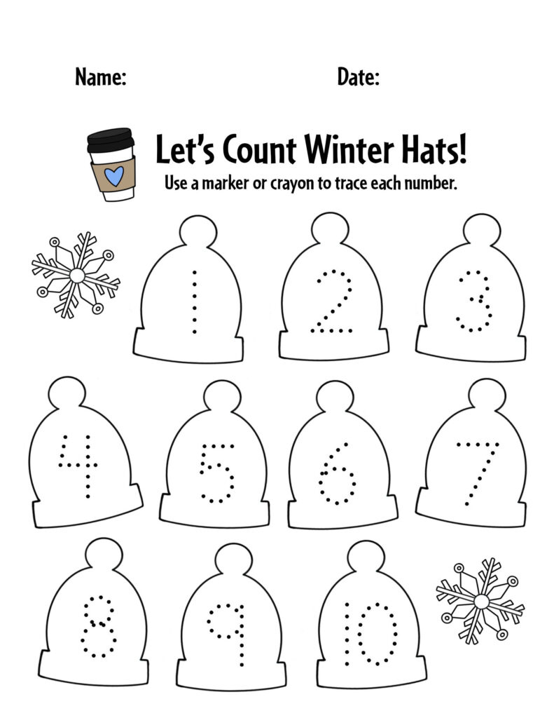 Free Winter Worksheets For Preschool! ⋆ The Hollydog Blog with regard to Free Printable Winter Worksheets For Preschool