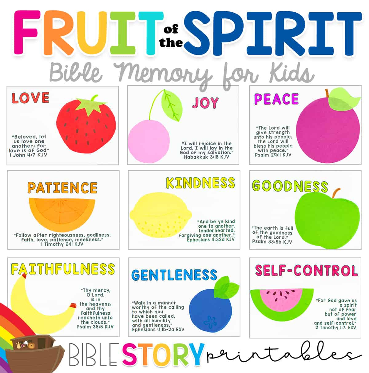 Fruit Of The Spirit Archives - Bible Story Printables in Free Printable Fruit Of The Spirit Lessons
