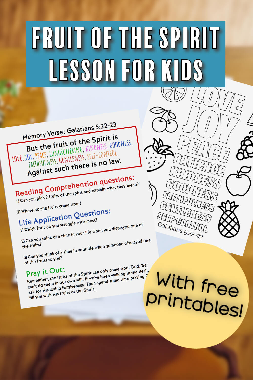 Fruit Of The Spirit Lesson For Kids With Free Printables • Eat Or pertaining to Free Printable Fruit Of The Spirit Lessons