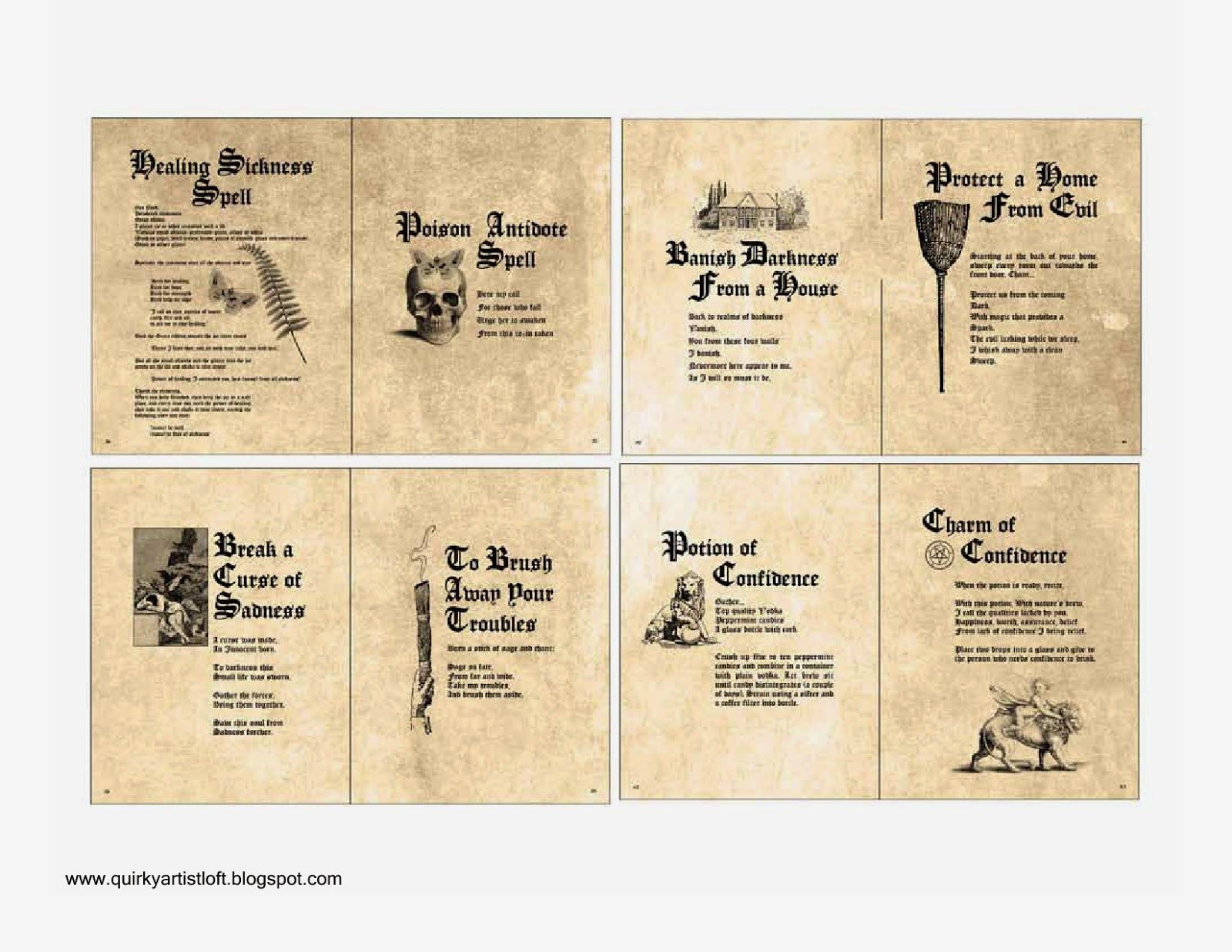 Harry Potter Spell Book Printable throughout Harry Potter Spell Book Printable