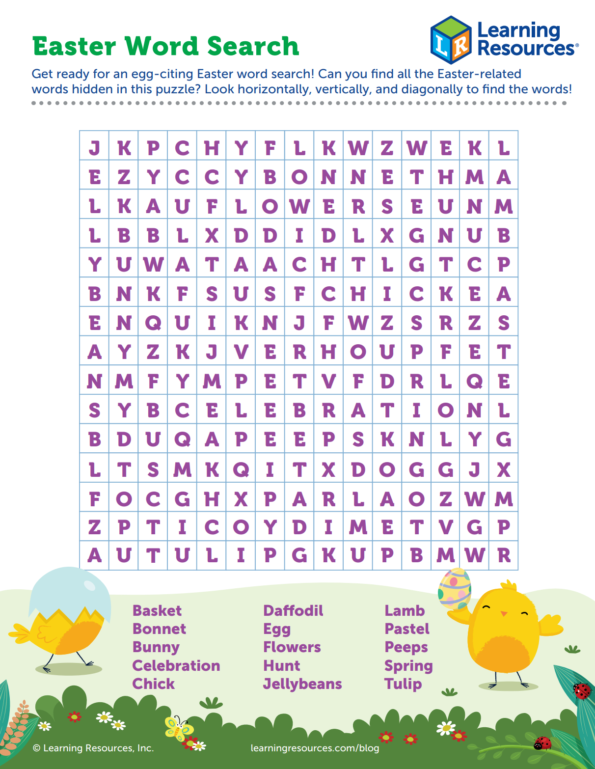 Hop Into Easter Fun With Printable Easter Word Search with Easter Find A Word Printable