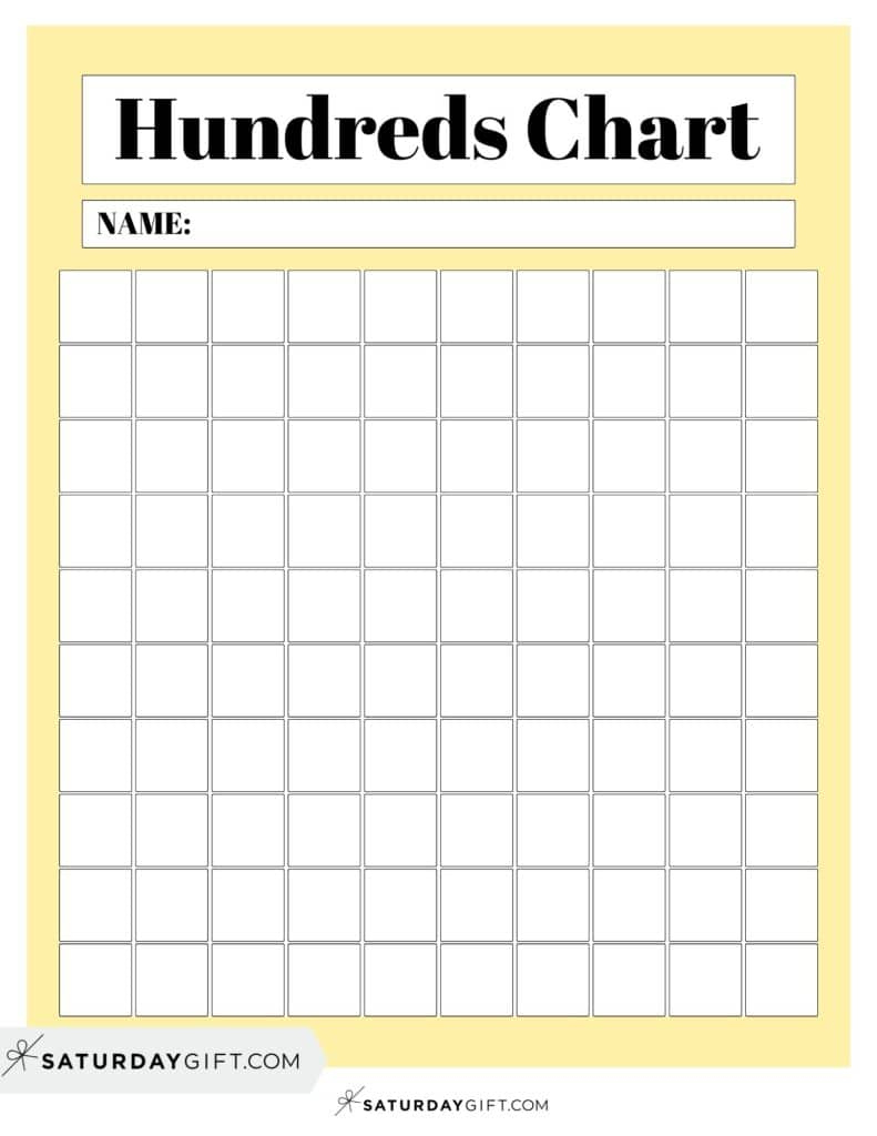 Hundreds Chart Printable - 19 Free Numbers 1 To 100 Worksheets regarding Free Printable Blank 100 Chart