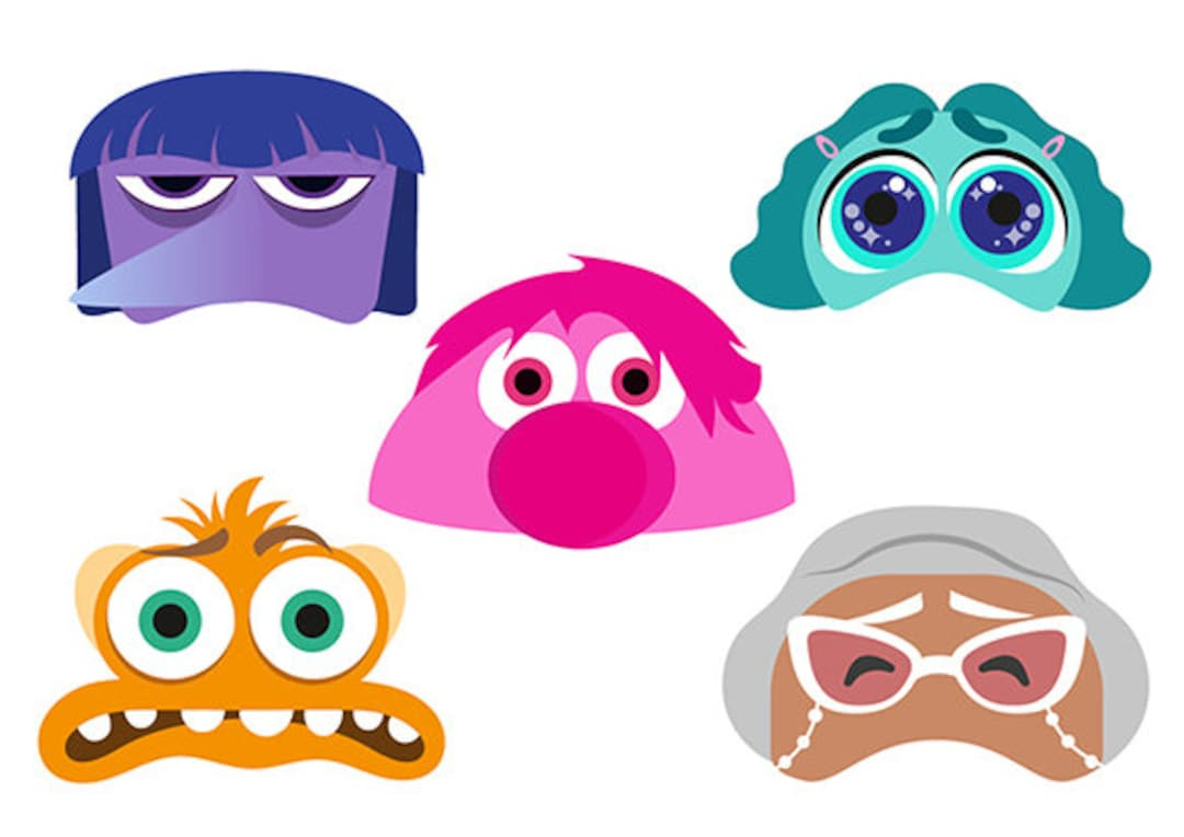 Inside Out 2 Printable Masks (Digital Download) - Etsy Uk for Printable Inside Out Character Masks
