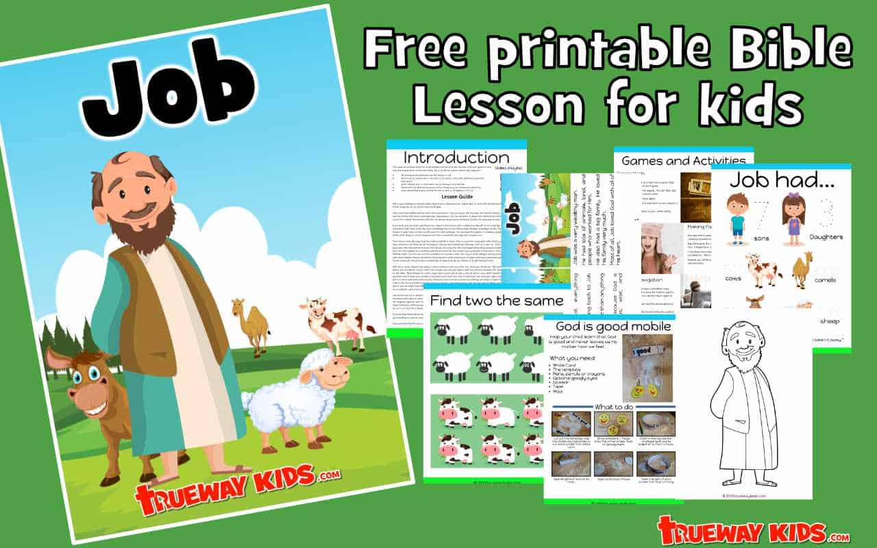 Job - Bible Lessons For Kids - Trueway Kids inside Free Printable Bible Study on Job