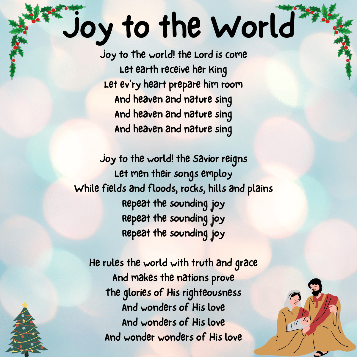 Joy To The World Song (Printable, Origins, And Lyrics) within Printable Lyrics To Joy To The World